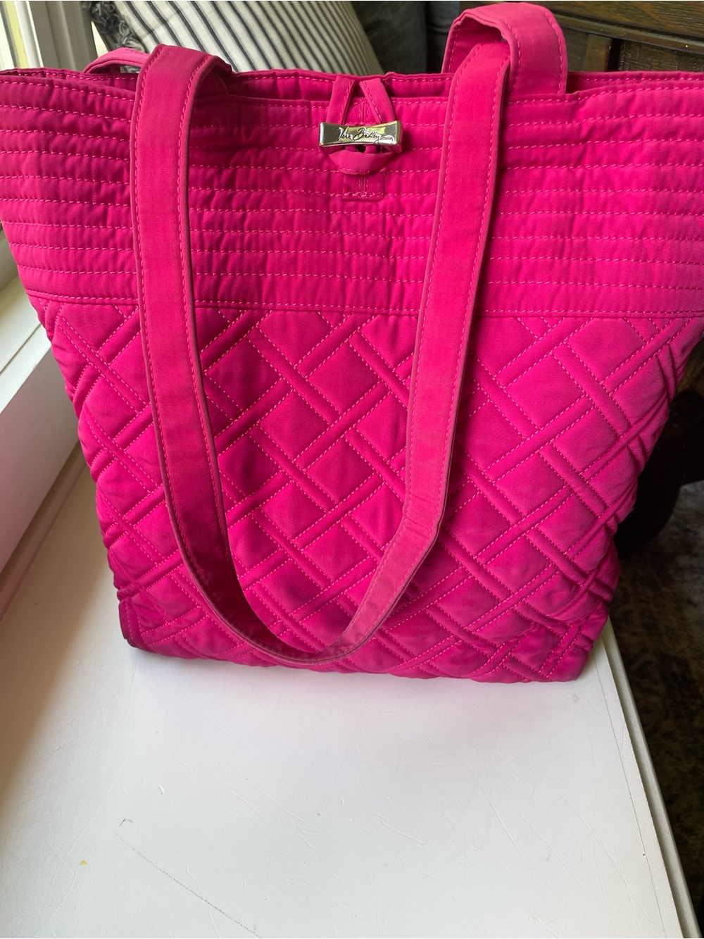 Vera Bradley Quilted Hot Pink Tote Bag